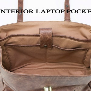 Messenger bag leather Leather satchel Women satchel laptop bag Leather briefcase Leather bag VINTAGE look MELINA bag image 9