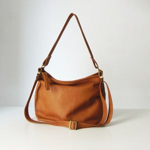 Tan leather hobo bag - Leather hobo purse - Soft leather  bag - Slouchy bag - MEDIUM HELEN bag