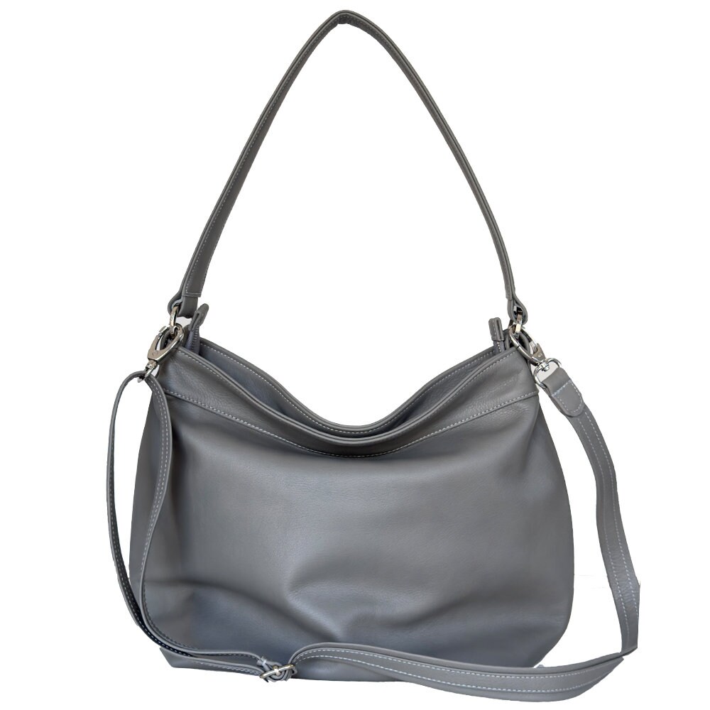 Gray hobo purse sale
