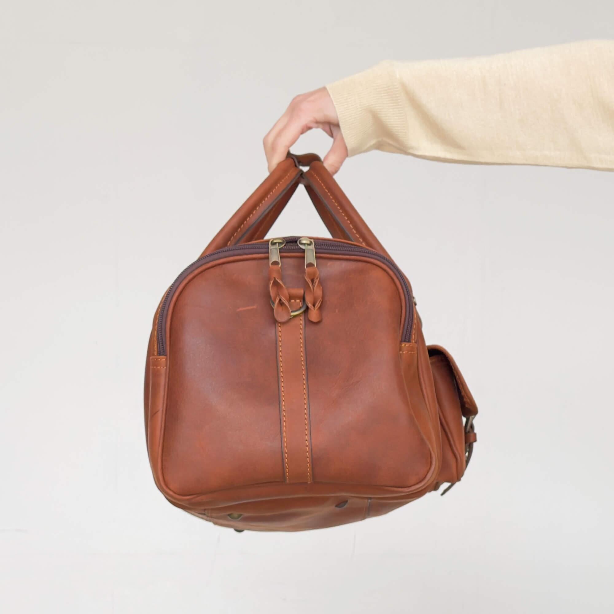 RusticVintage Ledertasche – Große Duffle Bag Aus Vollnarbenleder Für Reise & Sport