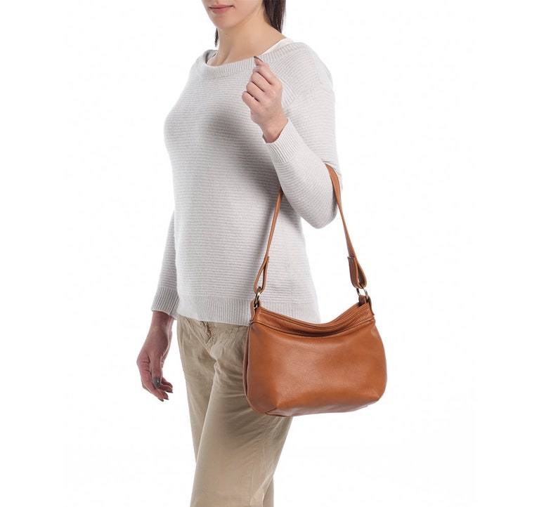 Tan Leather Hobo Bag Soft Leather Bag Hobo Purse SMALL Etsy