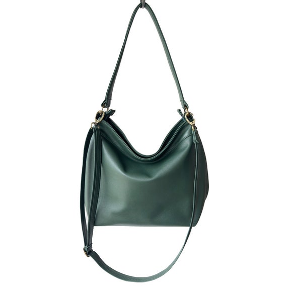 Soft Crossbody Hobo Purse Slouchy Shoulder Hobo Bag Green Leather Purse Crossbody Bag Slouchy for Women Gift for Wife green Handbag Etsy