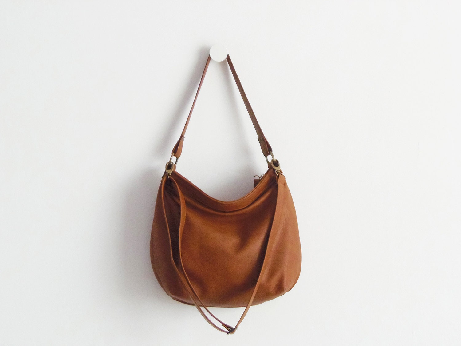 Small Black Helen Hobo Purse - Soft Leather Bag