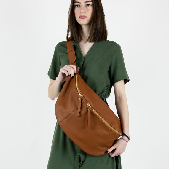 Bum Bag Strap - Cognac Apple Leather