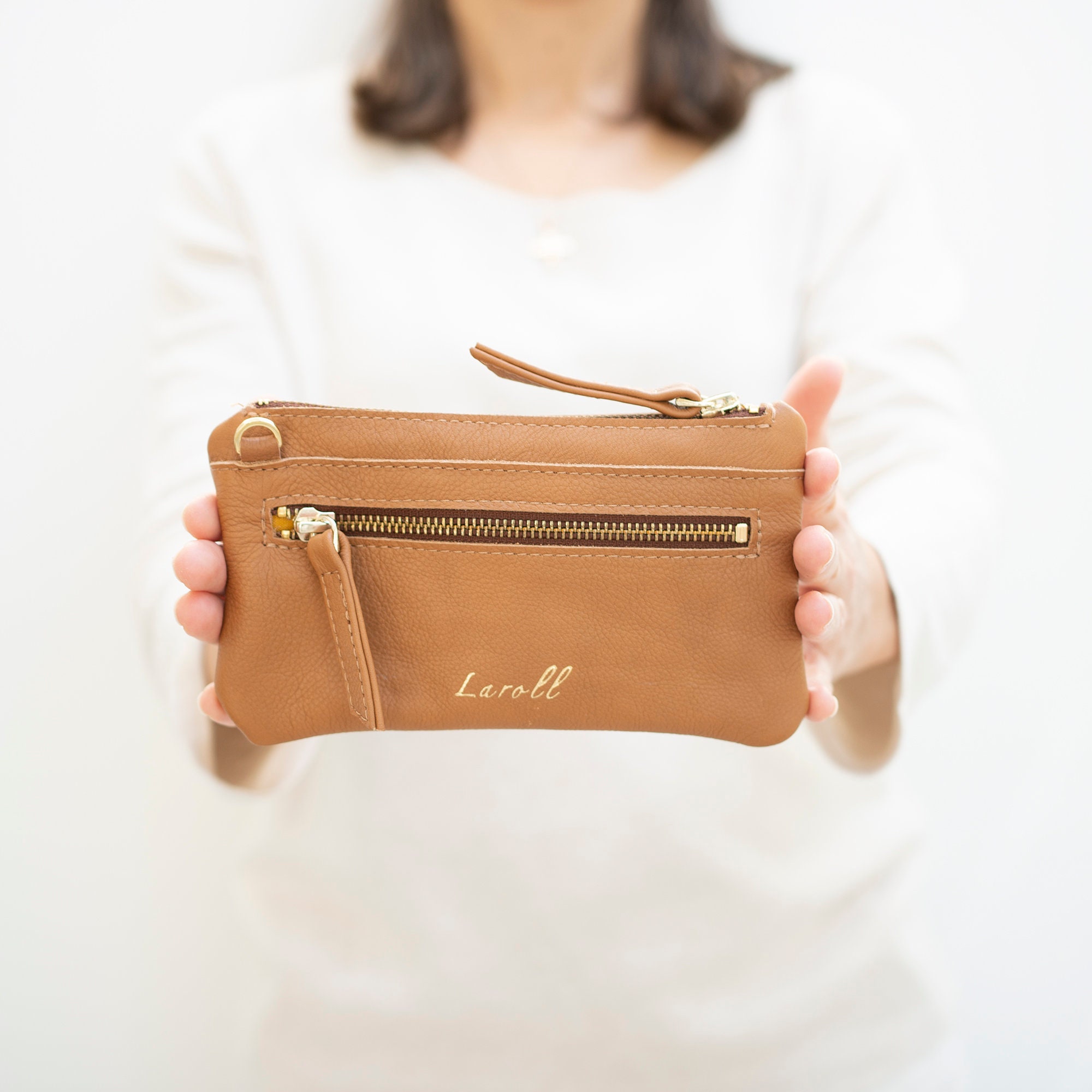 Leather wristlet wallet - Small leather wallet phone - Wristlet keychain wallet - Slim wallets for women - Buttery soft pouch - Gift for her
