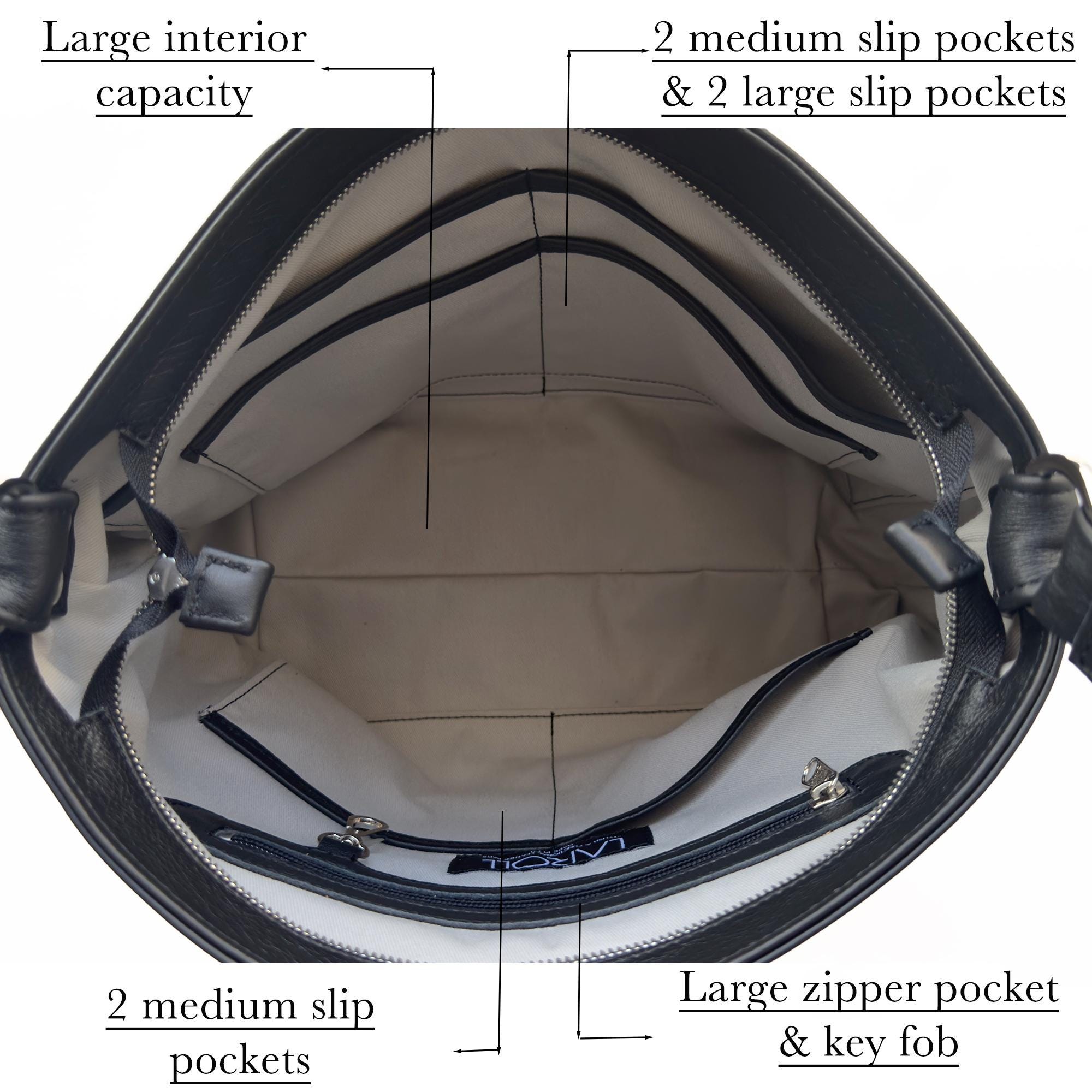 HOPE Seek Bag - Black Slouchy Fold Over Roomy Pebble Leather Backpack Bag il_fullxfull.6234867940_8p98.jpg main image 4