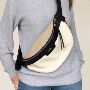 Soft Leather Bum Bag - Women&#39;s Sling Bag - Crossbody Fanny Packs - Waist Bag - Handmade Belt Chest Bag - Personalised Handbag - Gift for her