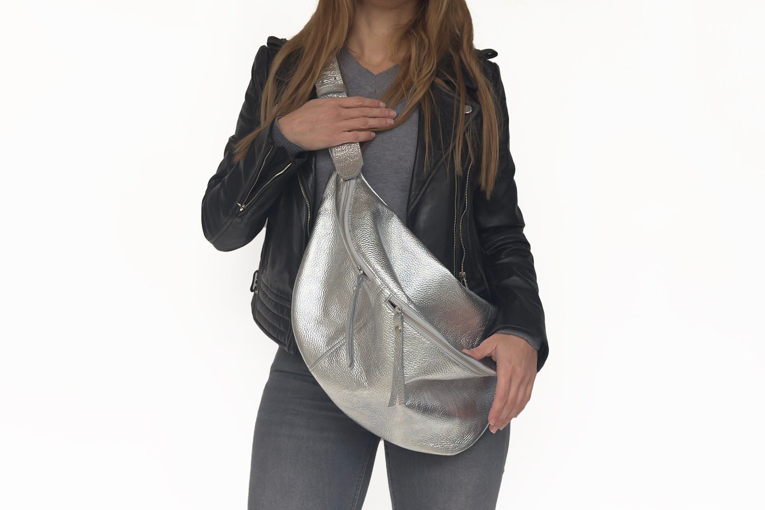 Large silver bag sale