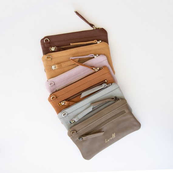 Slim Leather Wristlet Wallets Buttery Soft Phone Wallet Small