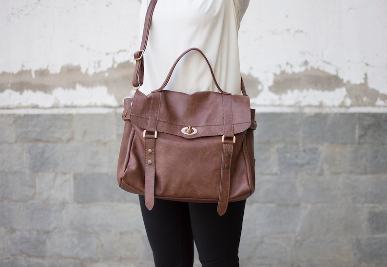 Messenger Bag Leather Leather Satchel Women Satchel Laptop Etsy