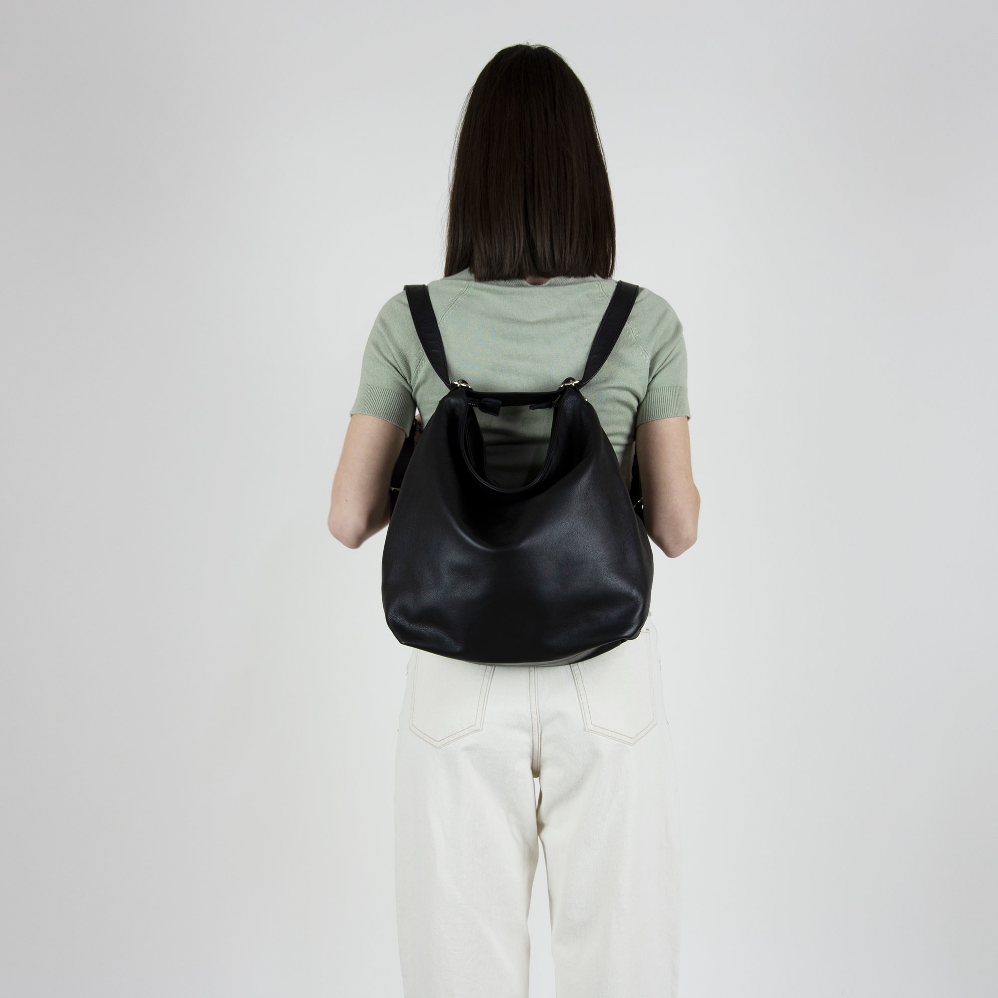 Black Convertible Backpack Purse - Convertible Crossbody  display picture 3