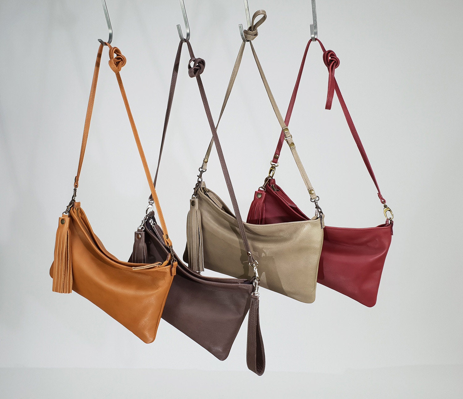 Bolsos pequeños de piel cruzada para mujer en piel suave Clutch