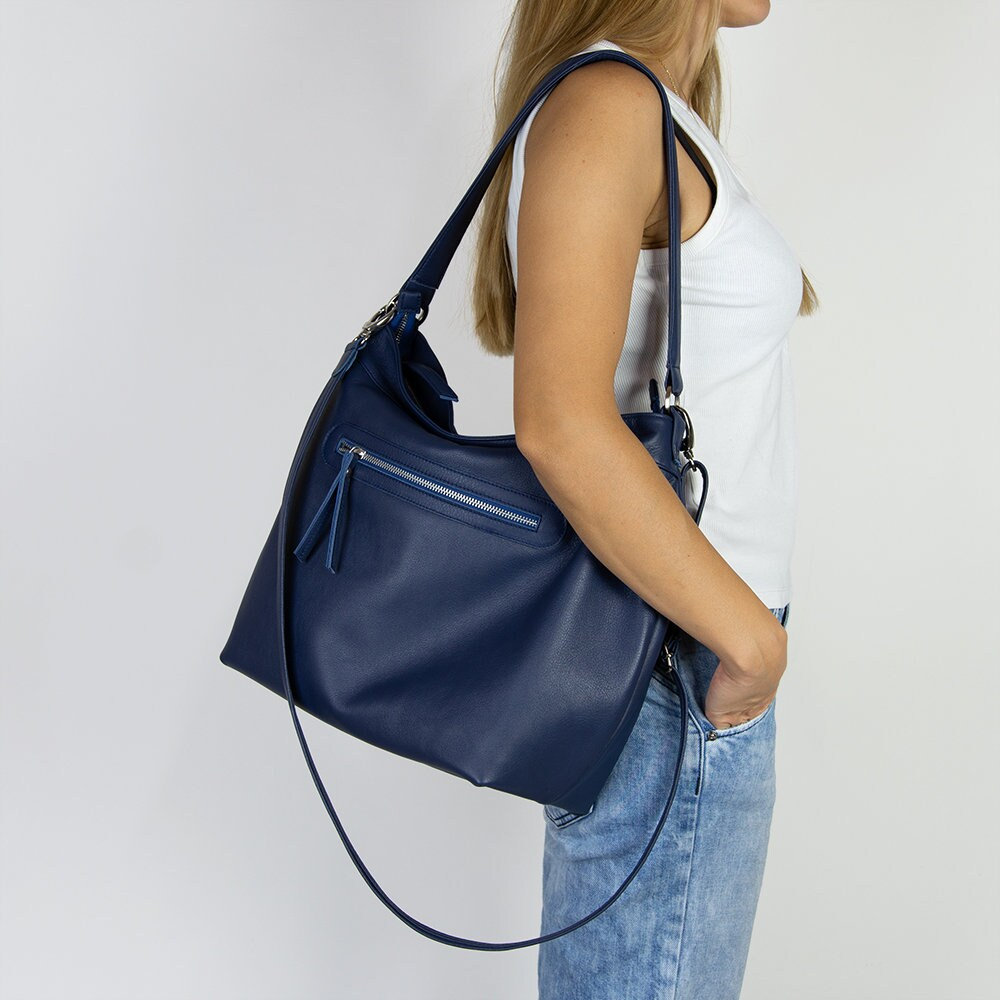 Navy blue hobo handbags clearance