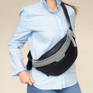 Slouchy Leather Sling Bag - Women&#39;s Fanny Pack belt bag - Crossbody bum bag - Waist Bag - Chest Bag - Personalised Handbag - Gift for her