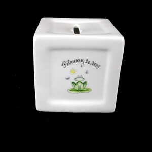 Personalized Hand Painted Judaica Coin Bank image 4