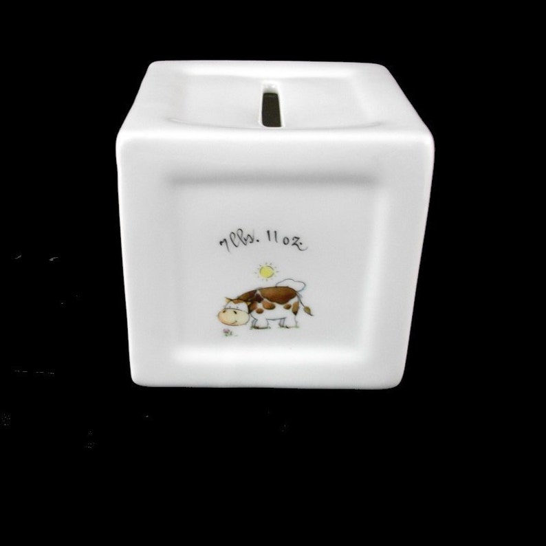 Personalized Hand Painted Judaica Coin Bank image 2