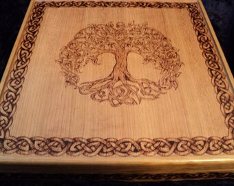 Custom Wooden Woodburned Jewelry Box or Other Item Featuring Your Own Unique Design