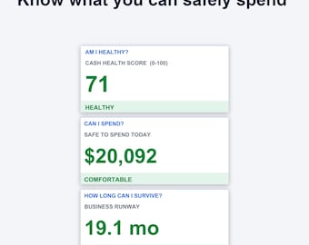 Freelancer Cash Flow Planner | Safe-to-Spend, Runway, Invoice Risk (Excel Spreadsheet)