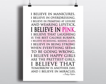 I Believe in Manicures I Believe in Pink ~ Wall or Window Decal