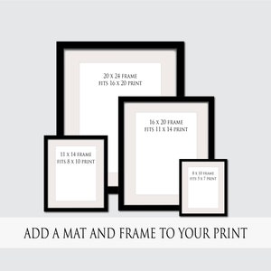 Farmhouse Frame Add-On: Custom 100% Solid Wood Frame and Mat for Prints Perfect for Home Decor and Unique Gift Ideas image 1