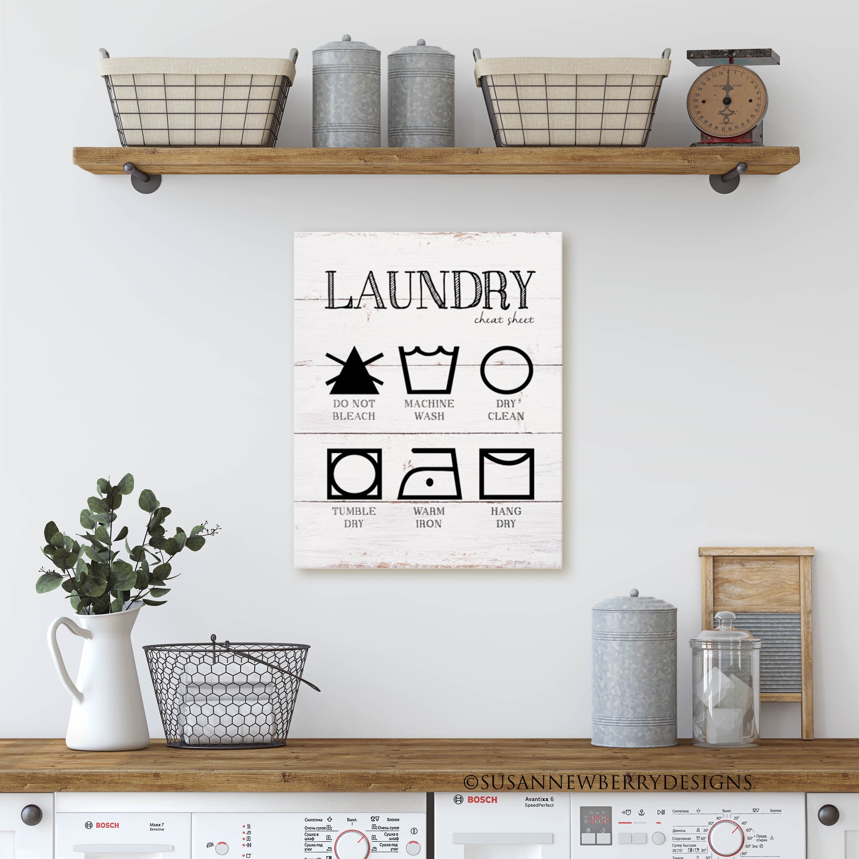 Laundry Cheat Sheet Wall Art — SUSAN NEWBERRY DESIGNS