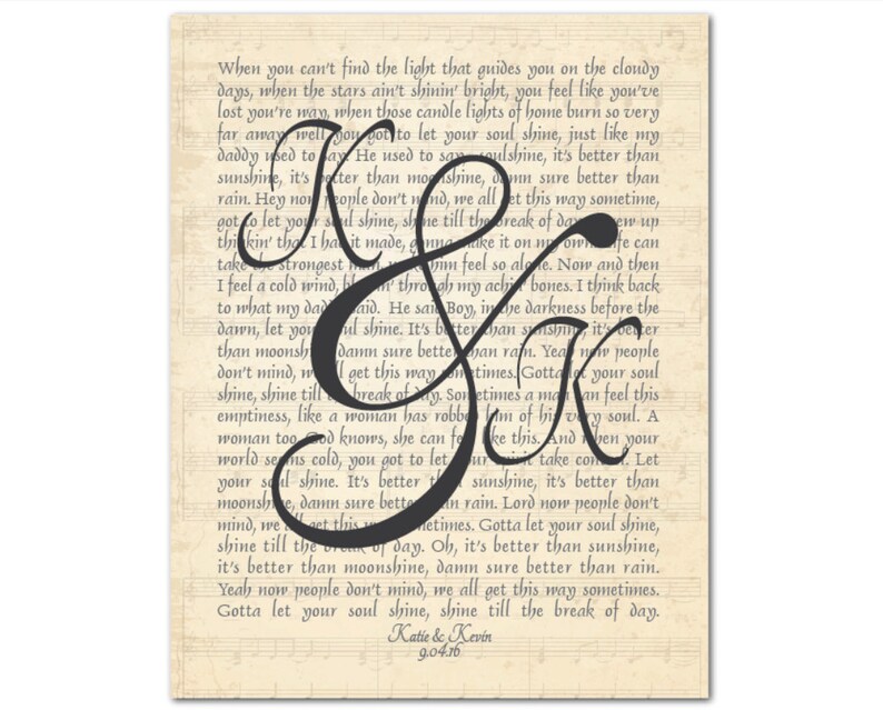 CANVAS Wall Art Any Song Lyrics Wedding Song First Dance | Etsy