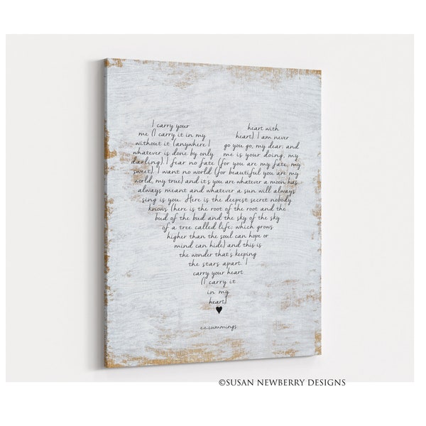 I Carry Your Heart Wall Art - Etsy