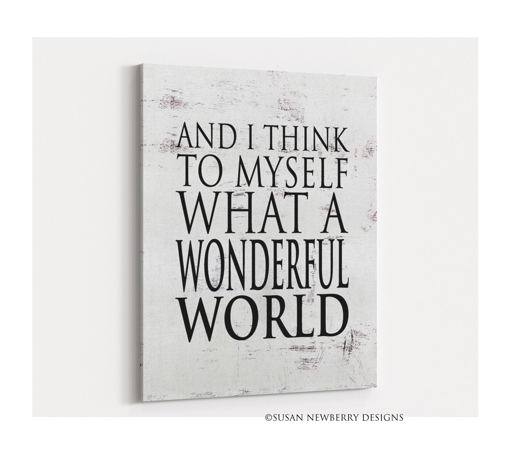 And I think to myself what a wonderful world song lyrics Etsy