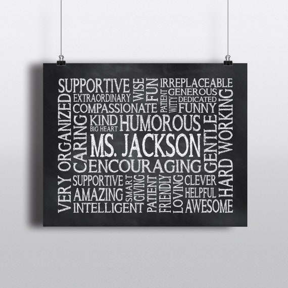 Personalised words cloud typography canvas wall art 12x16/"