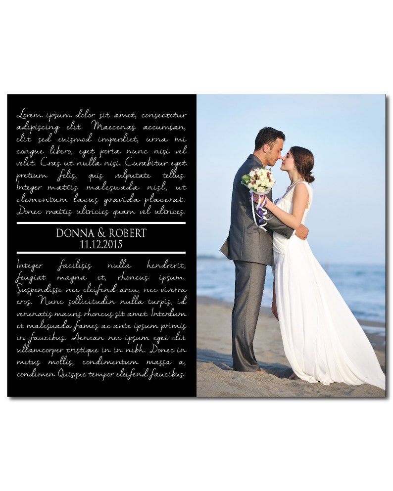 Wedding Song with wedding picture Personalized PRINT OR