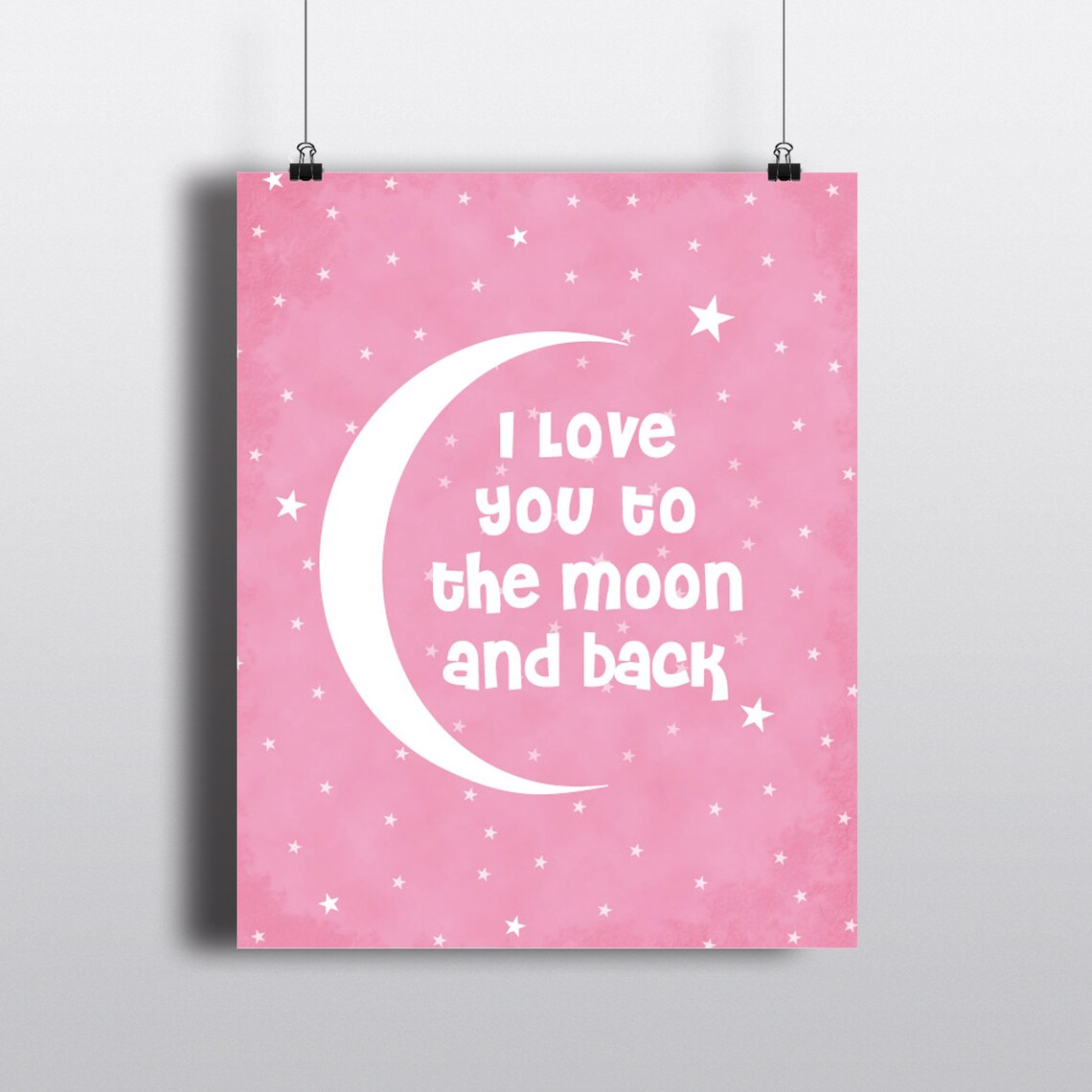 I Love You to the Moon and Back Nursery Wall Art Kids Wall Etsy
