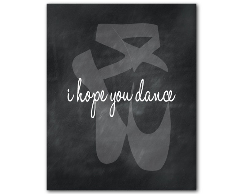 I hope you dance Typography PRINT Dance Wall Art Nursery Etsy