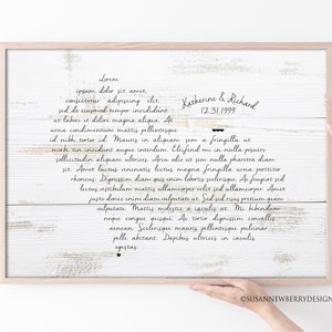 Heart Shaped Wedding Art PRINT OR CANVAS - Wedding vows, song lyrics custom wall heart - Personalized Anniversary Gift