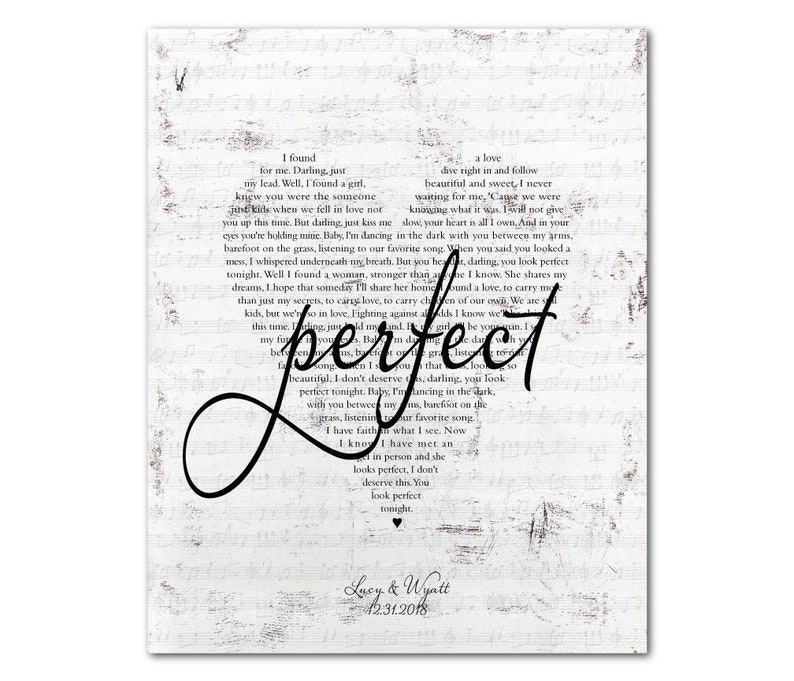 Personalized Wedding Gift Wall Decor Custom Anniversary Gift Any song lyrics CANVAS Gift for her Gift for him Bedroom Wall Art