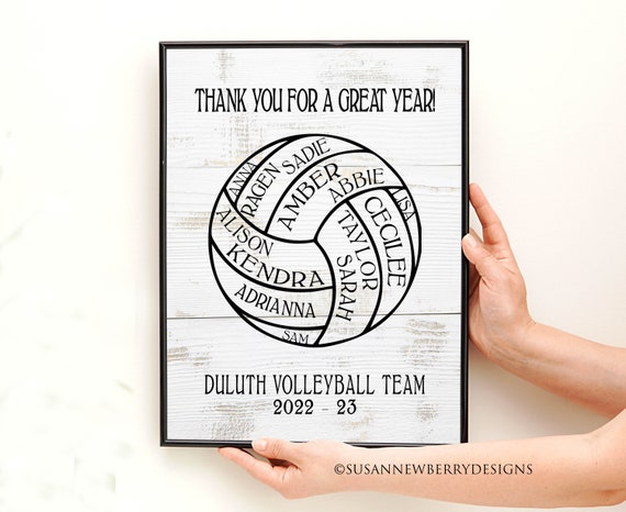 Gift for Volleyball Coach PRINT or CANVAS Volleyball Coach Gift  Personalized Coach's Gift Wall Art 