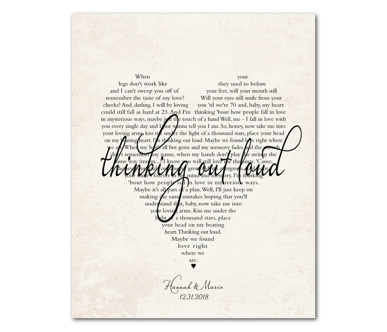 Personalized Wedding Gift Wall Decor Custom Anniversary Gift Any song lyrics CANVAS Gift for her Gift for him Bedroom Wall Art