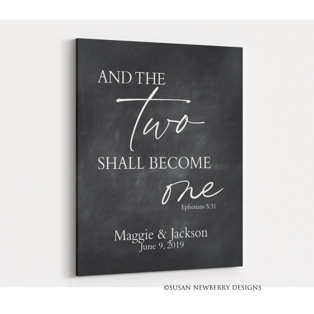 And the Two Shall Become One - Ephesians 5 31 - Bible Verse