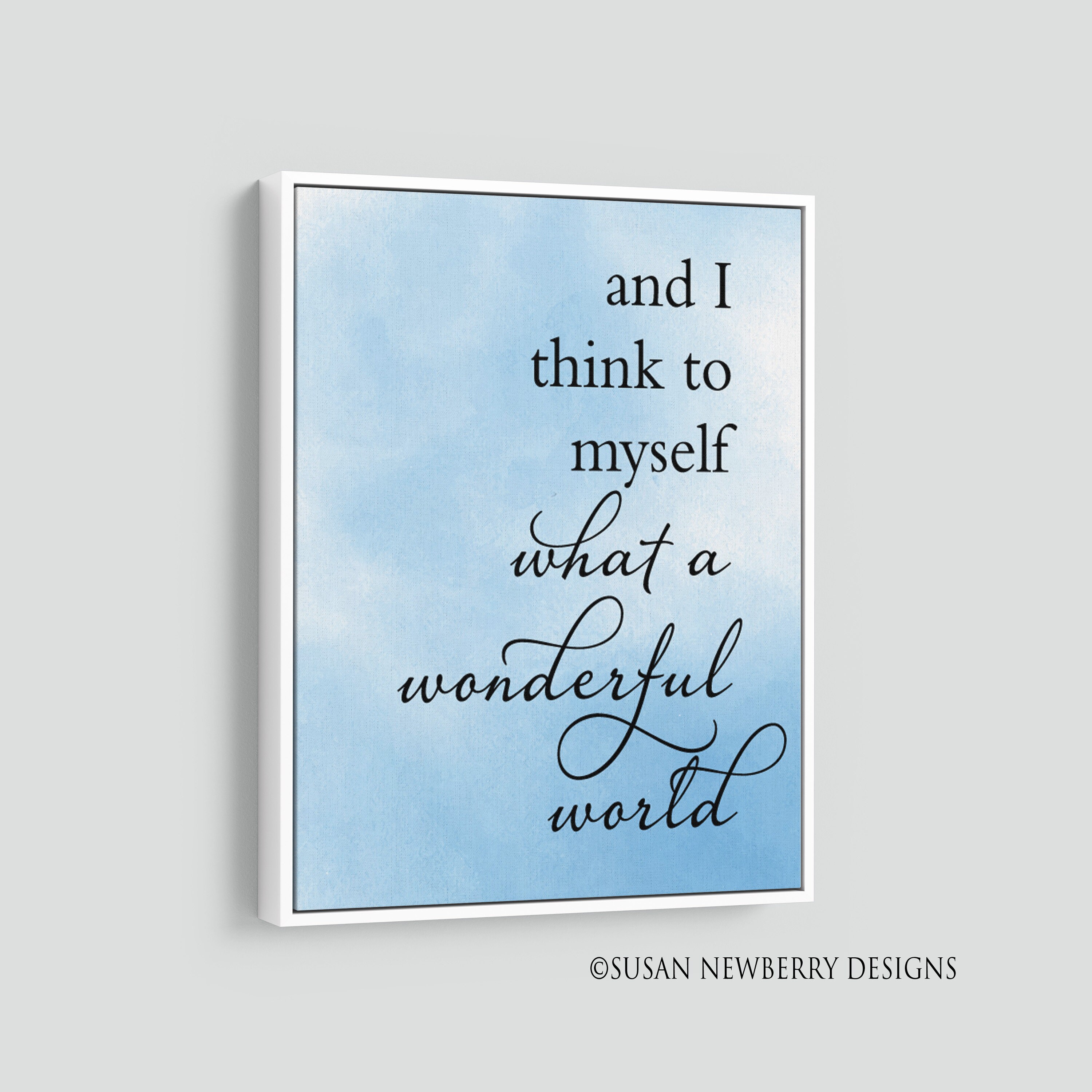 Teuoqi Targa In Latta Retrò Con Scritta 'I Think To Myself What A Wonderful World' - Decorazione Da Parete 20,3x15,2 Cm, Regalo Floreale