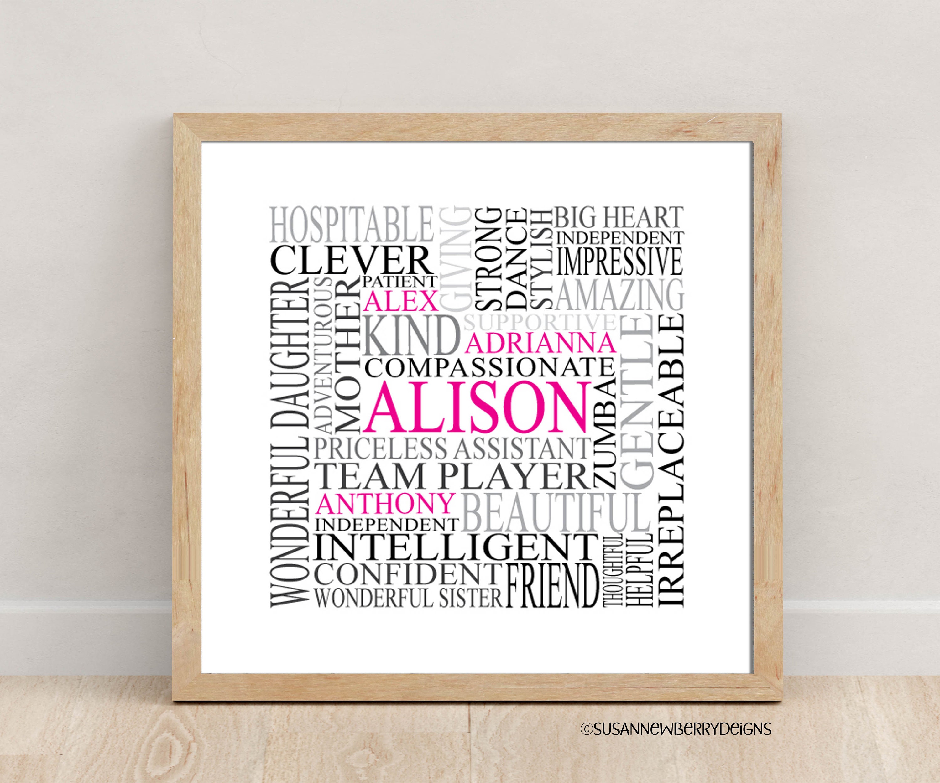 Personalized Family Name Family Tree Premium Square Canvas Wall Art -  GearDen