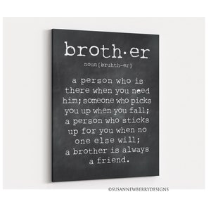 Boys Room Wall Art - A brother is a person Quote - Inspirational Typography PRINT or CANVAS - gifts for brother - Wall decor - gifts for boy