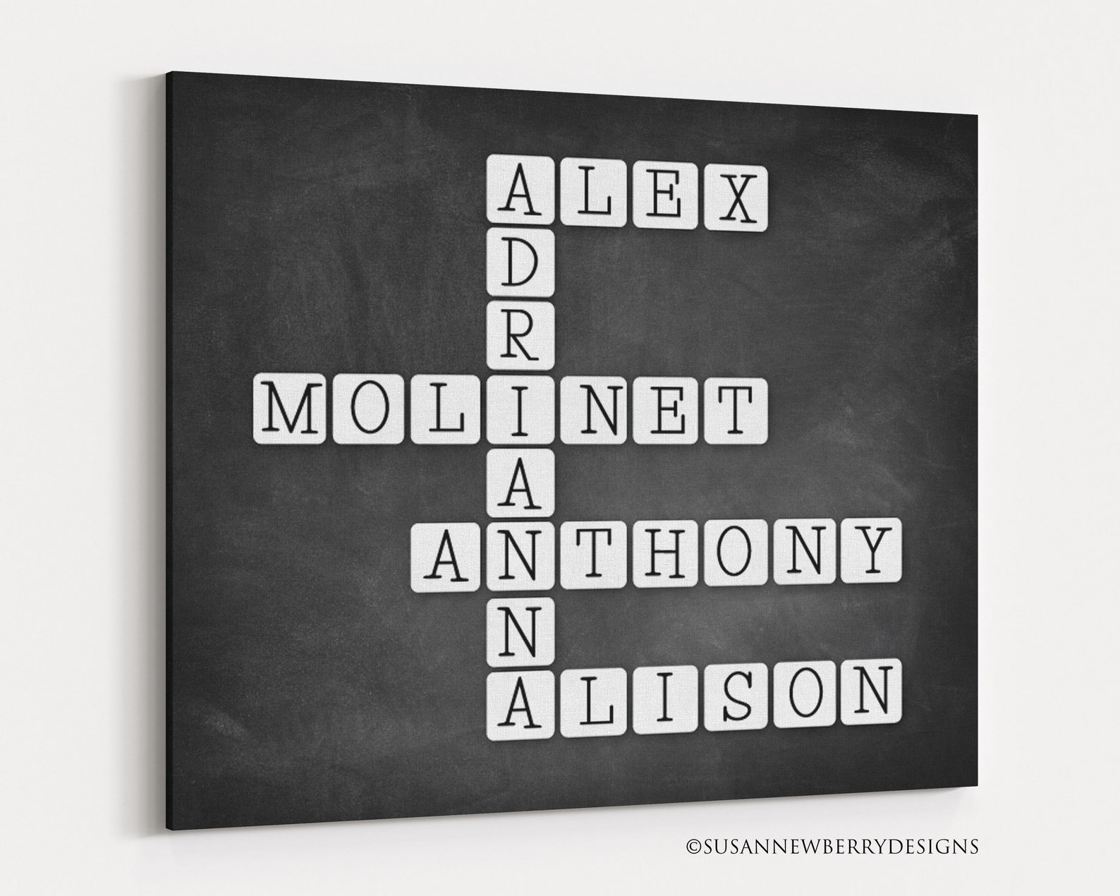 Personalized Family Scrabble Wall Art Typography Art PRINT Etsy