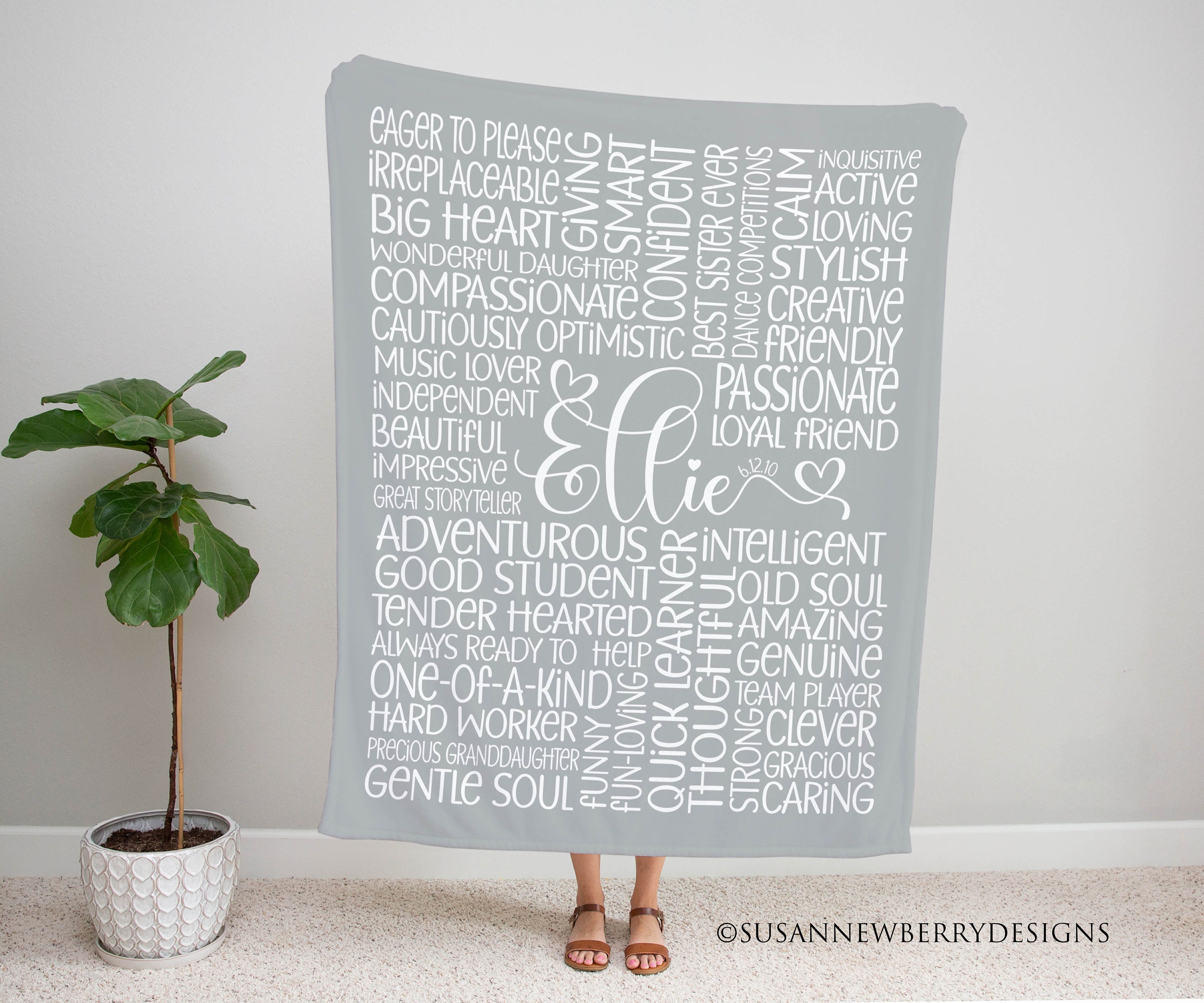 Create your own blanket with words best sale