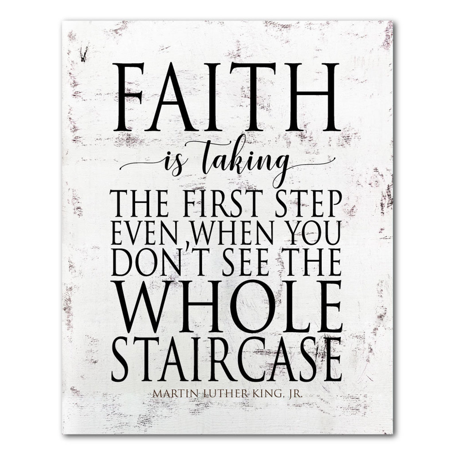 Inspirational Wall Art Faith is Taking the First Step Etsy