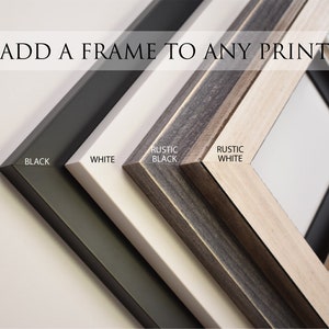 Farmhouse Frame Add-On: Custom 100% Solid Wood Frame and Mat for Prints Perfect for Home Decor and Unique Gift Ideas image 2