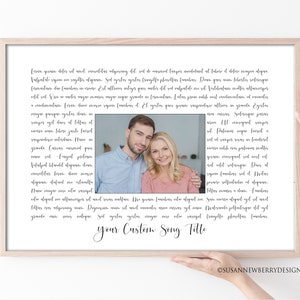 Custom Mother of the Groom Wedding Photo PRINT OR CANVAS - Song Lyrics Print - Gift for Mom - Gift for Parents - Mother Son Dance