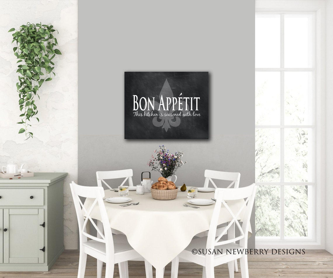 Kitchen Wall Art Bon Appetit This Kitchen is Seasoned With Etsy