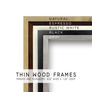 Custom Frame Add-On -Enhance Your SND Print with a Thin Farmhouse Wood Frame -Ideal for Home Decor - Housewarming Gift