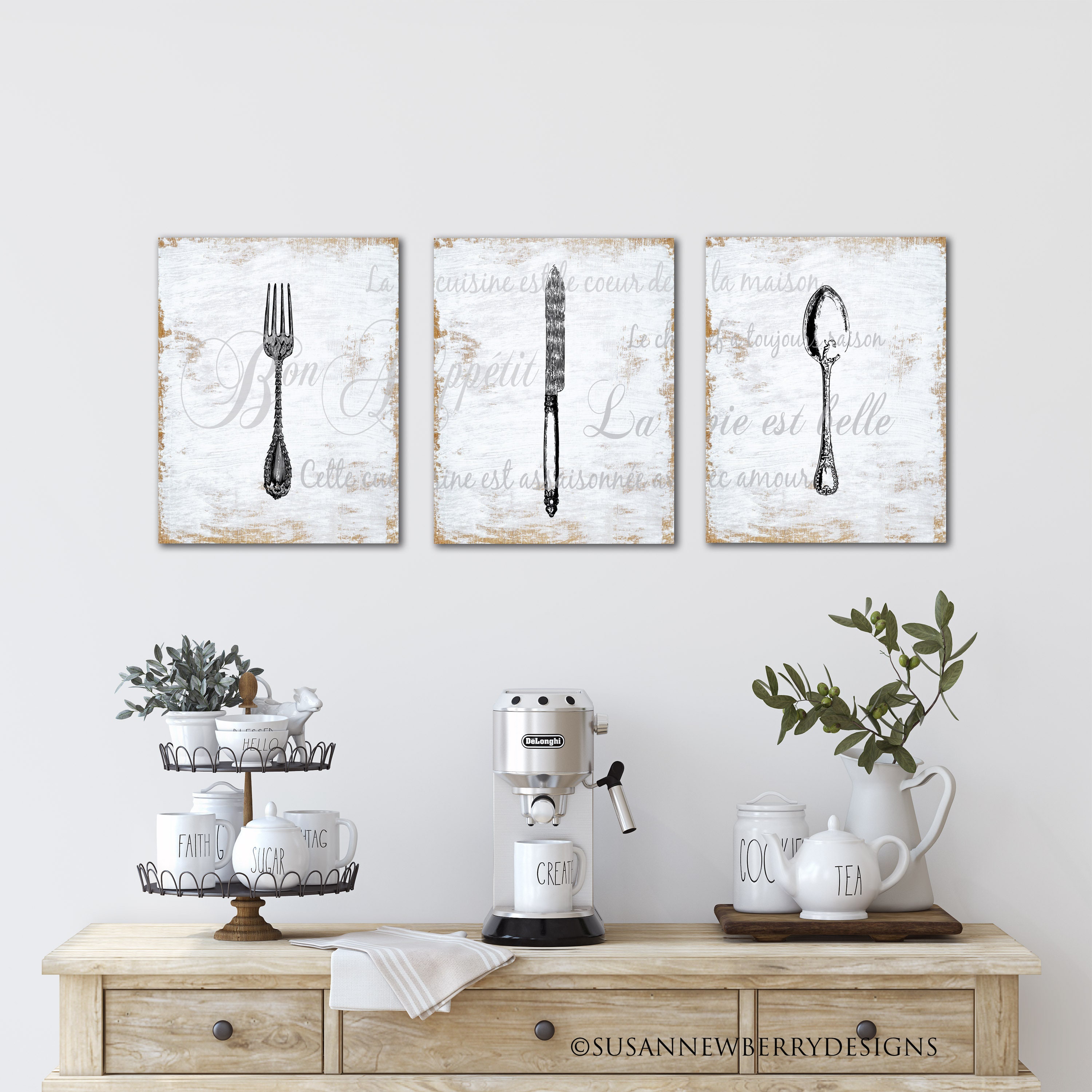 Parisian Cocina Comedor Arte Francés Temática Cocina | Etsy