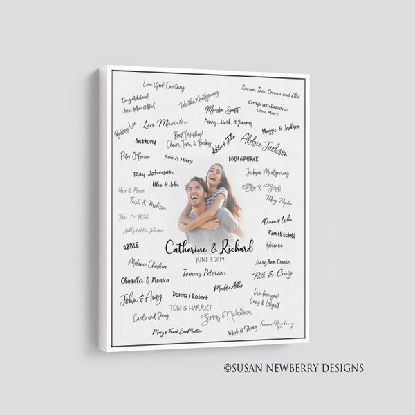 Guest Book Canvas Etsy