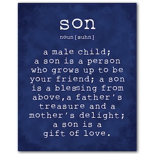 Boy's Room Wall Art A Son is a Person ... Son Quote - Etsy
